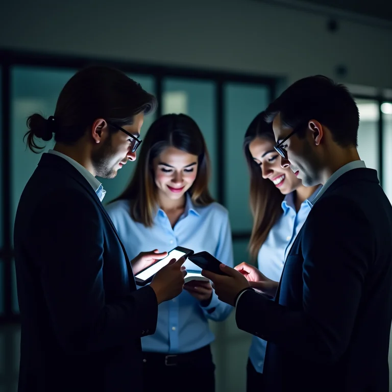Público-alvo diversificado interagindo com marketplace em dispositivos