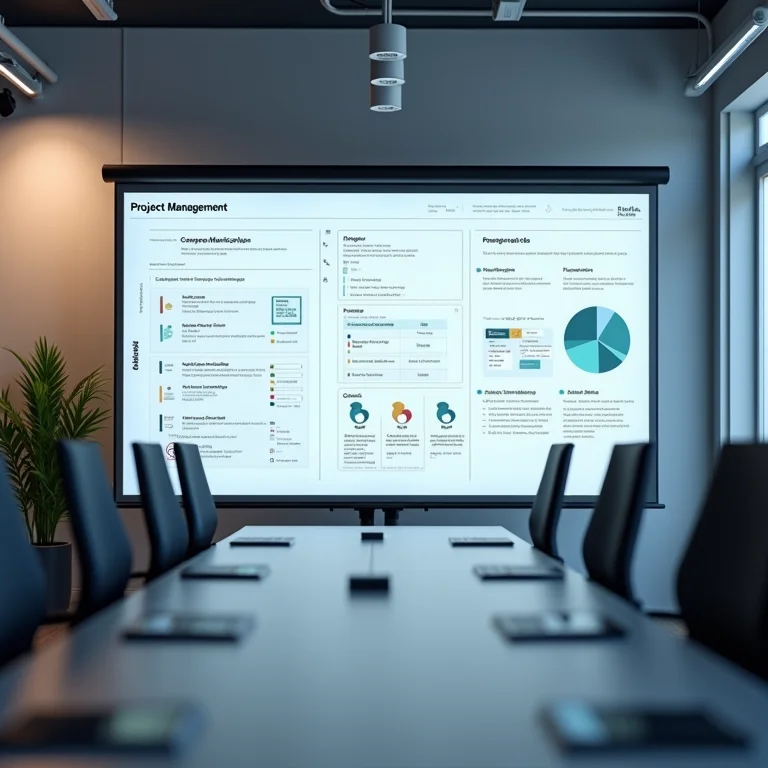 Quadro de gestão de projetos com metas claras