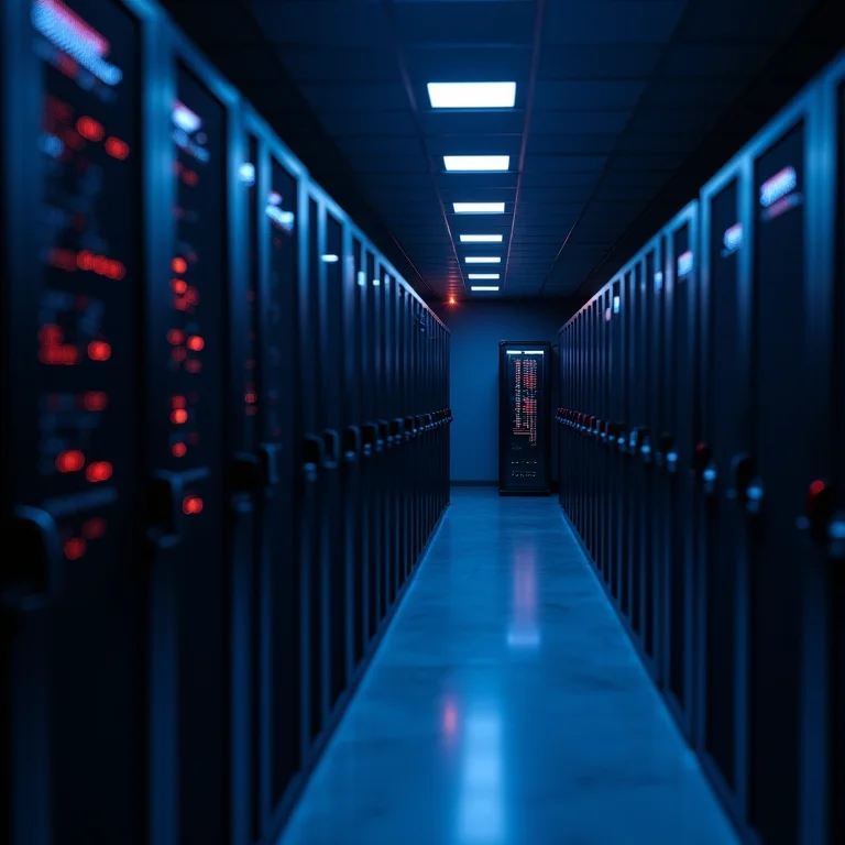 Racks de servidores com configurações personalizáveis, representando o controle total do IaaS.