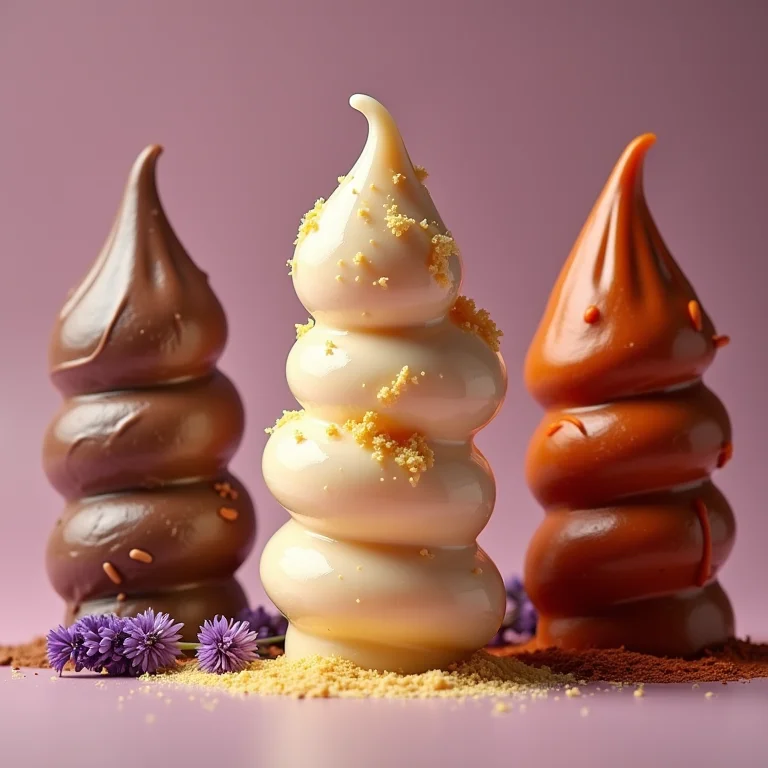 Sorvetes com sabores inusitados, como gergelim preto e lavanda com mel.