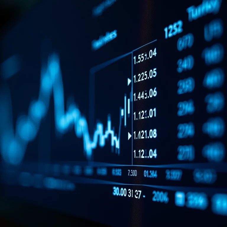 Tela de notícias com manchetes sobre economia e câmbio.
