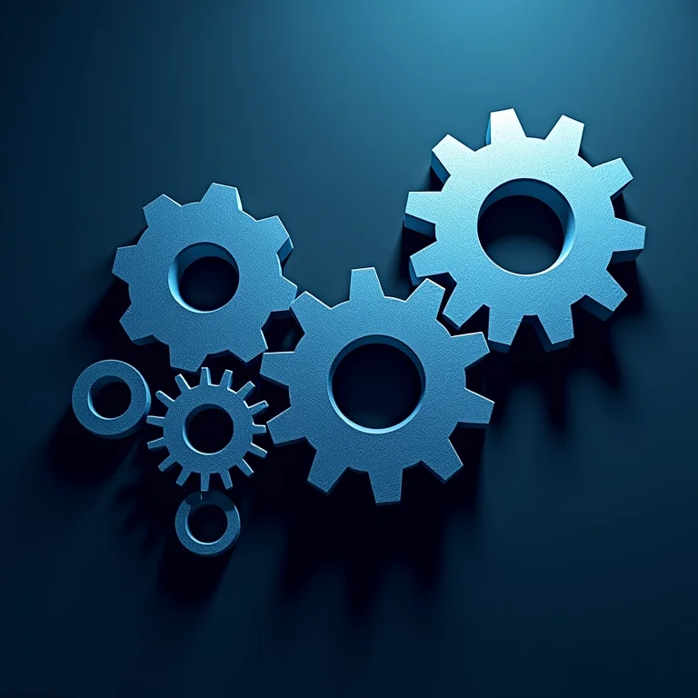 Três engrenagens interligadas representando os modelos SaaS, PaaS e IaaS.