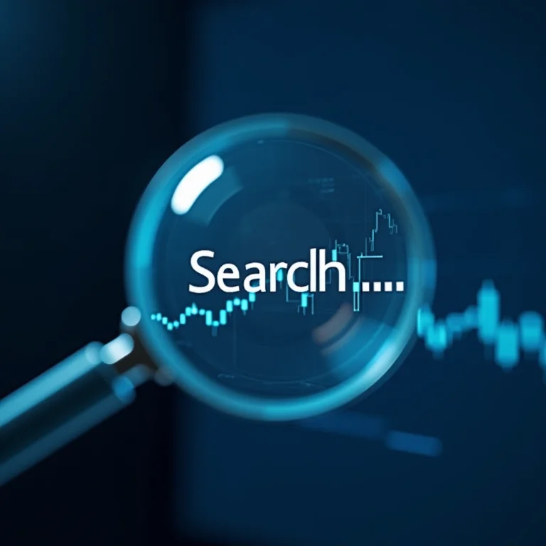 Uma lupa focando no ranking de um site em uma página de resultados de busca, representando o aumento da visibilidade da marca.