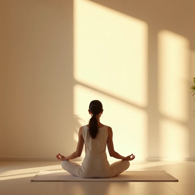Uma pessoa meditando, buscando autoconhecimento e equilíbrio interior.