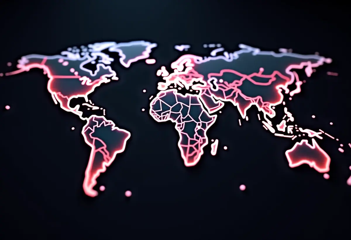 Exportação para Pequenas Empresas: Guia prático para começar já Visualização abstrata de rotas de comércio internacional