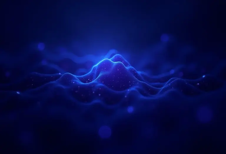 Processamento de Linguagem Natural: A inovação que vai te surpreender Visualização de uma rede neural complexa processando linguagem, representando o campo da PLN.