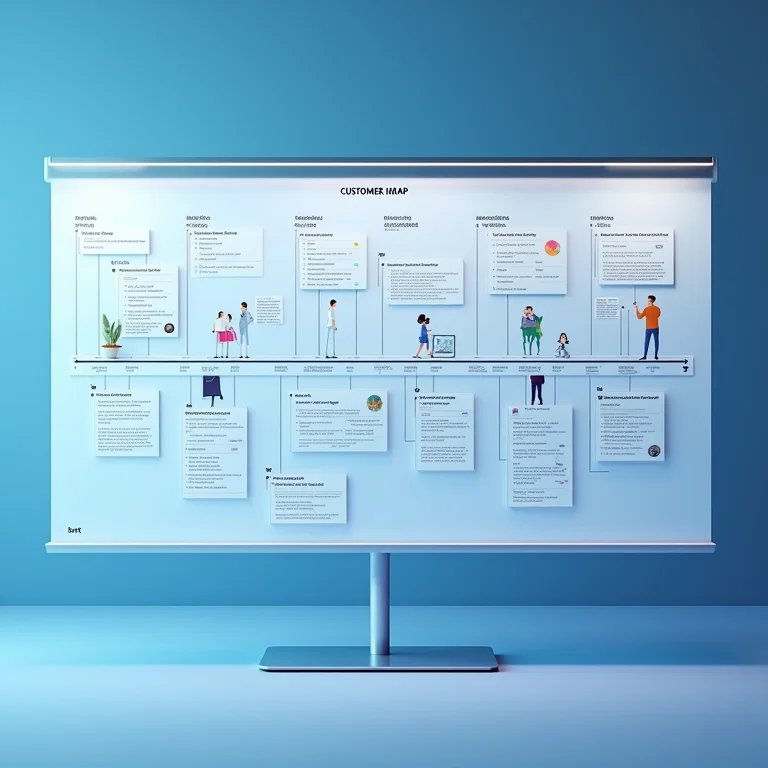 Visualização do mapa da jornada do cliente