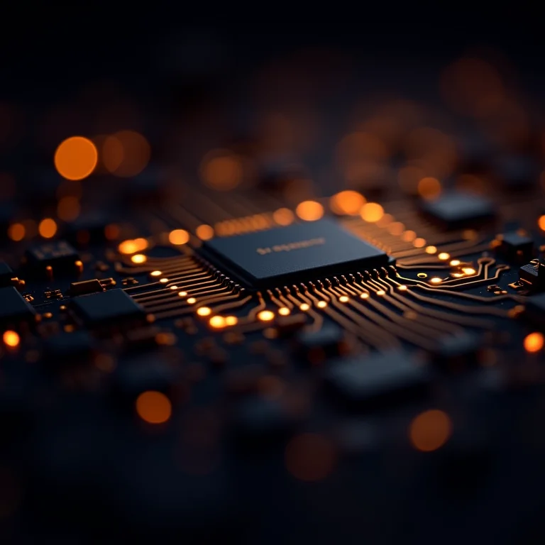 Conceito abstrato de propriedade intelectual em hardware