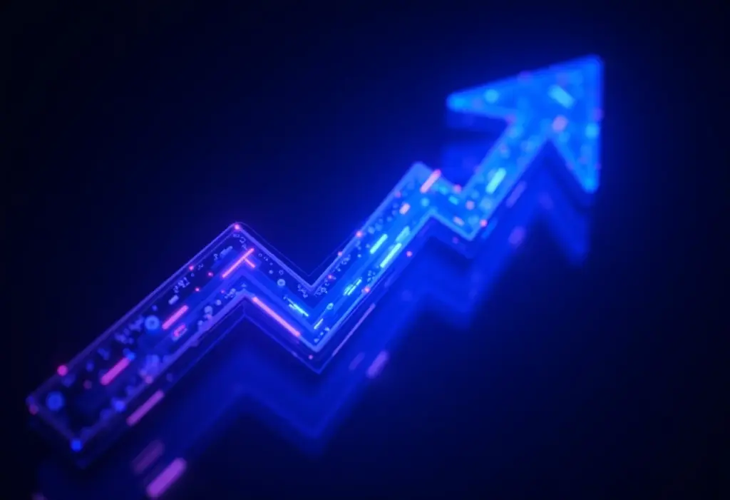 Alavancagem Financeira: O Guia Definitivo para Turbinar seus Lucros Conceito visual de alavancagem financeira em alta tecnologia.