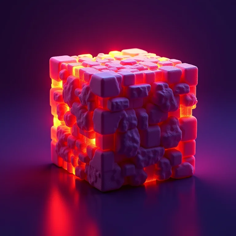 Cubo pixelizado em decomposição representando a perda de valor da garantia estendida