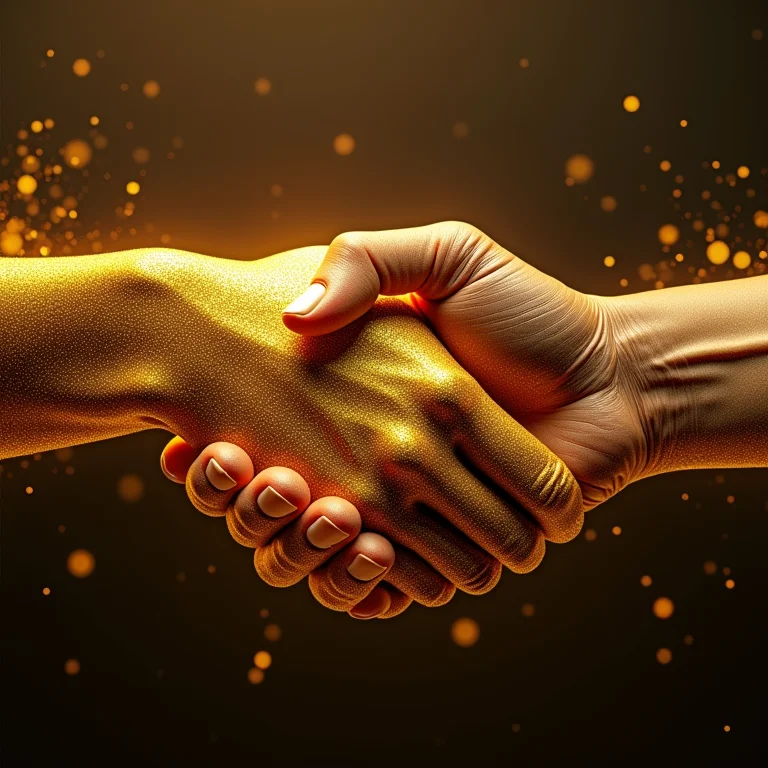 Duas empresas se fundindo em uma.