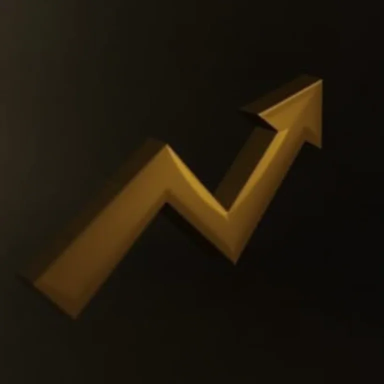 Formas geométricas minimalistas em ouro e preto representando investimentos.