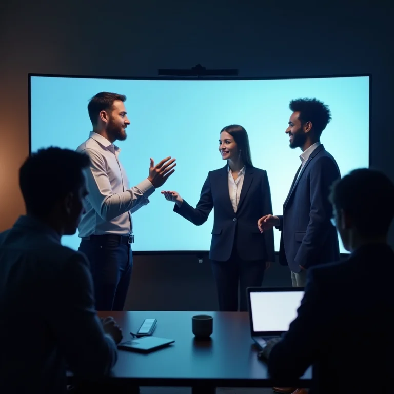 Funcionária participando de treinamento online