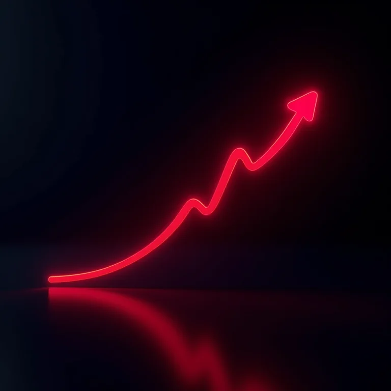 Gráfico abstrato mostrando aumento da dívida ao longo do tempo