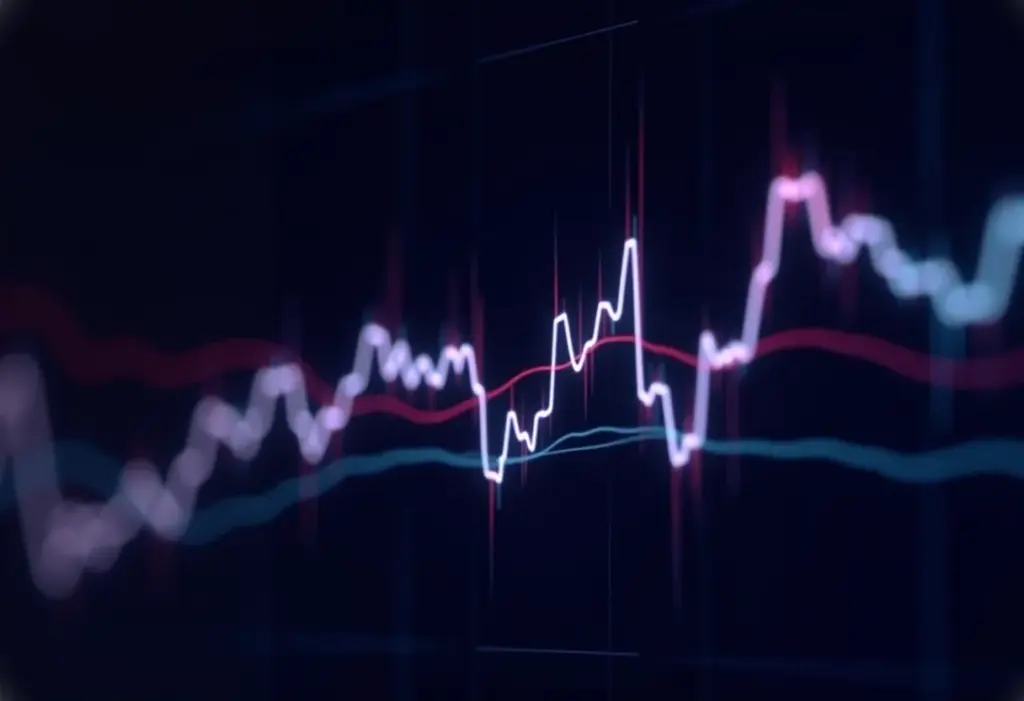 Gráfico abstrato representando day trade no imposto de renda