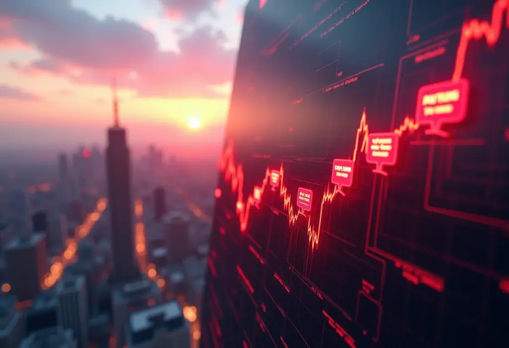Gráfico abstrato representando erros em investimentos