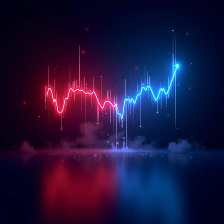 Gráfico de ações sendo manipulado em um esquema 'pump and dump'