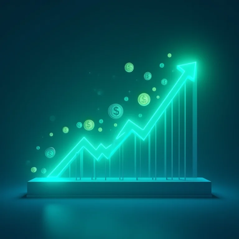 Gráfico de redução de custos no mercado imobiliário virtual.