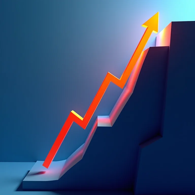 Gráfico financeiro formando um penhasco, representando riscos no mercado financeiro