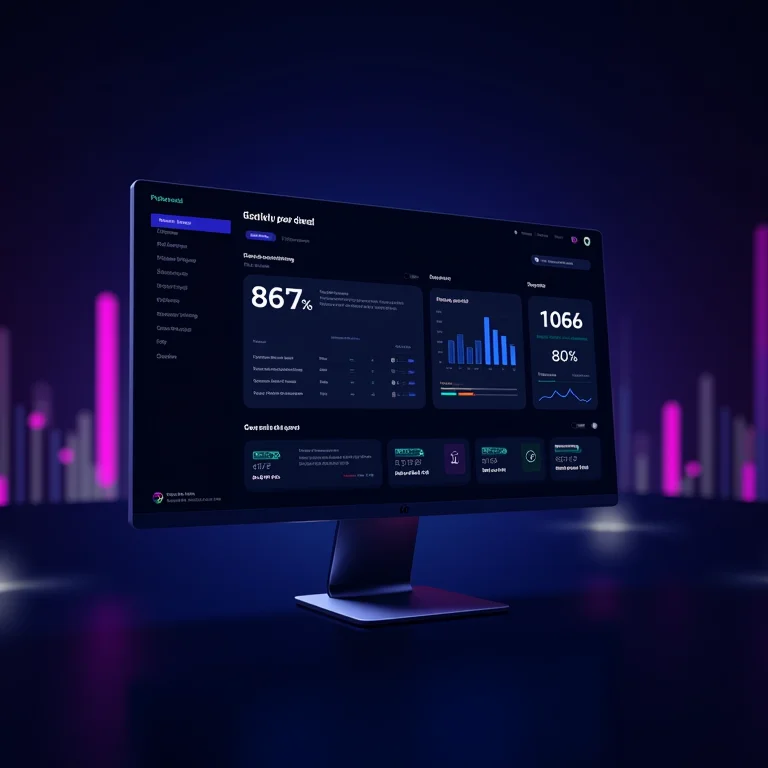 Interface de software com visualizações de dados acessíveis.
