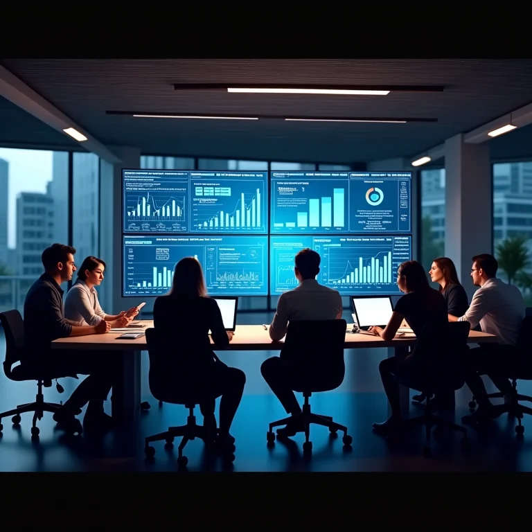 Investidores analisando dados e planejando estratégias