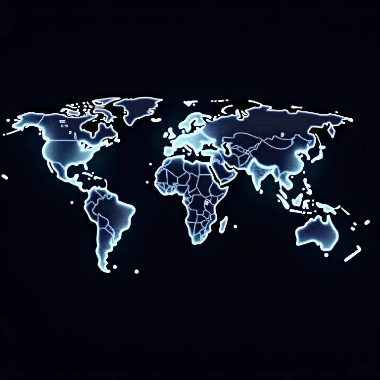Mapa global representando a expansão internacional dos unicórnios.