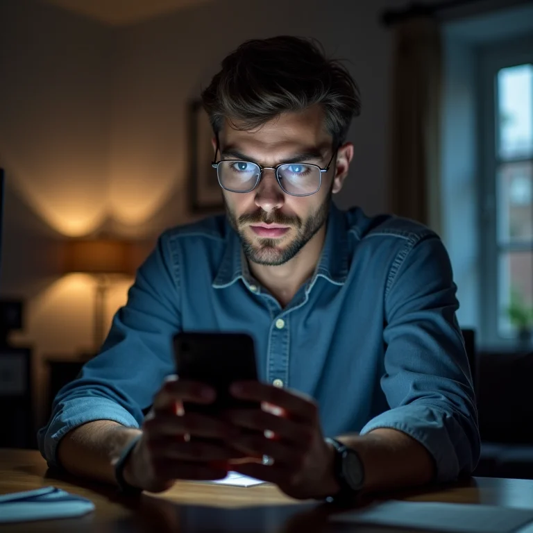 Pessoa analisando conselhos de investimento online com ceticismo