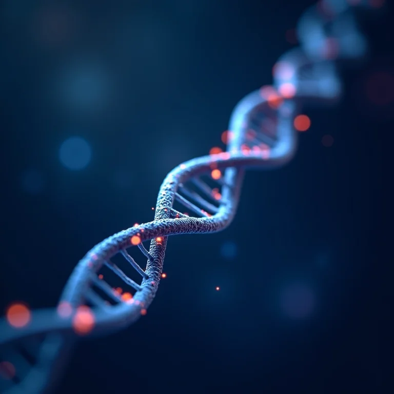 Representação abstrata da tecnologia CRISPR