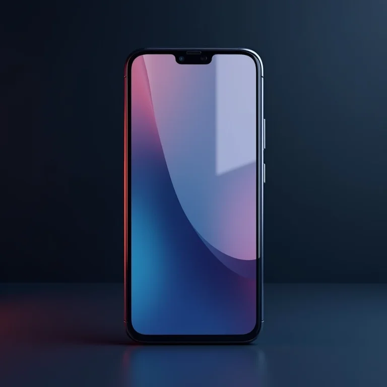 Smartphone moderno com Schema de Produto ao fundo.