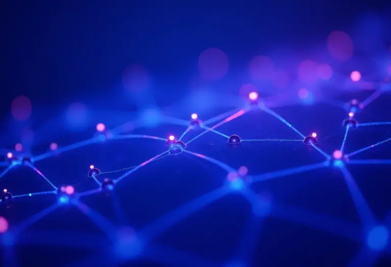 Empreendedorismo inovador: 5 passos para sair do zero hoje Visualização abstrata de rede neural para empreendedorismo inovador.