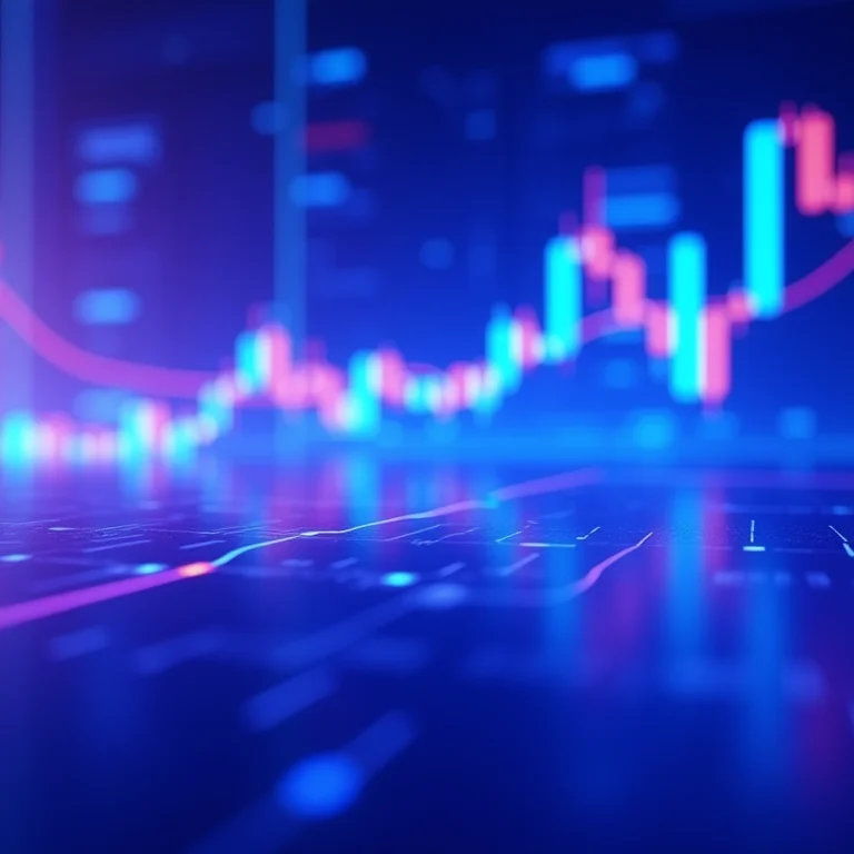Visualização futurista do mercado futuro