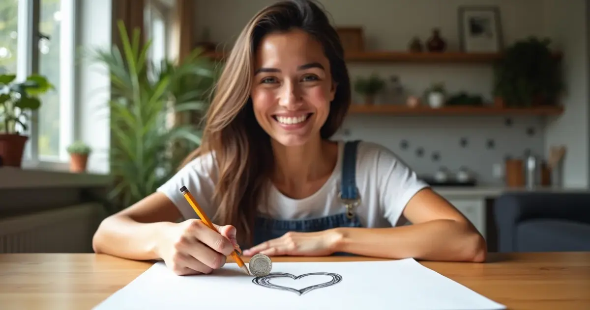 Como Desenhar um Coração Perfeito em 5 Minutos (Método da Moeda)