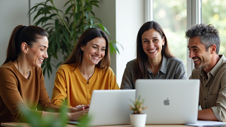 Qual o Melhor Antivírus para Windows em 2026? A Escolha Certa para Você Pessoas brasileiras usando computadores com segurança e tranquilidade em um ambiente moderno.