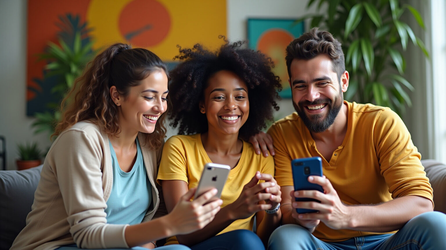 Como funciona o resultado do jogo do bicho de São Paulo e como acompanhar as atualizações online Pessoas brasileiras diversas sorrindo ao ver resultados de loteria em celulares.