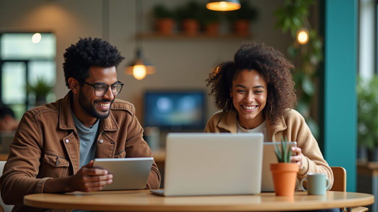 SWEN.AI cria hub brasileiro com tutoriais, benchmarks e comparativos de Inteligência Artificial Brasileiros engajados com IA em hub nacional, com decoração vibrante.