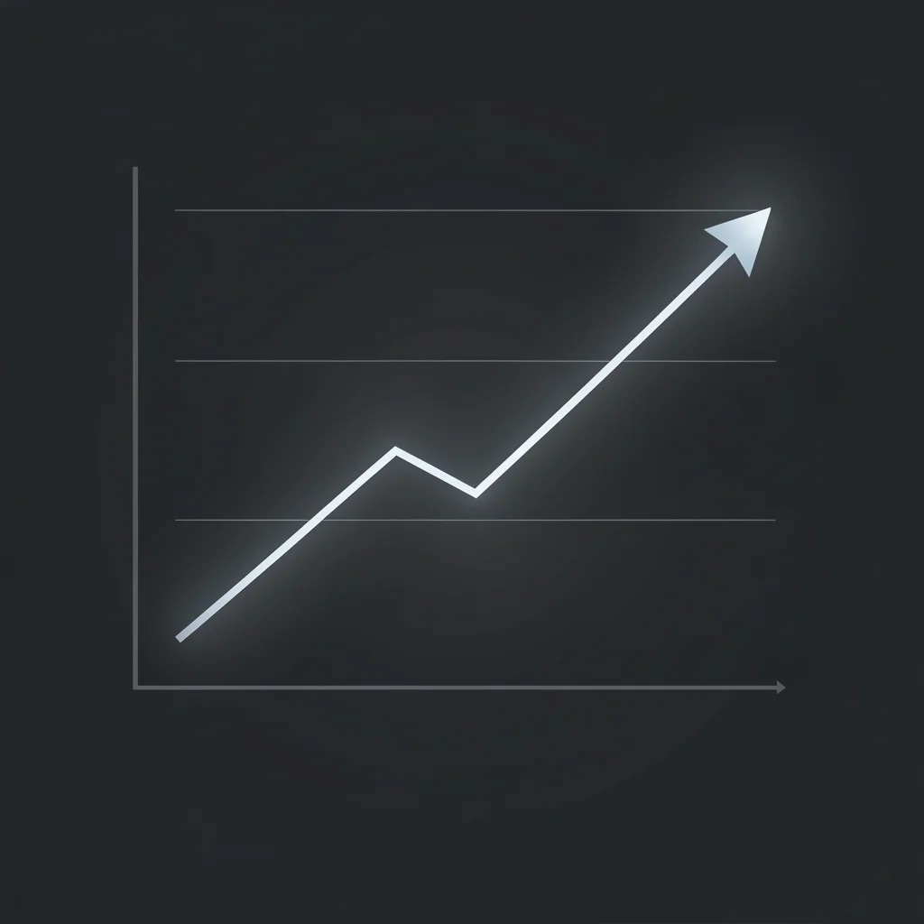 Gráfico de linha abstrato mostrando tendência de melhoria em indicadores de satisfação