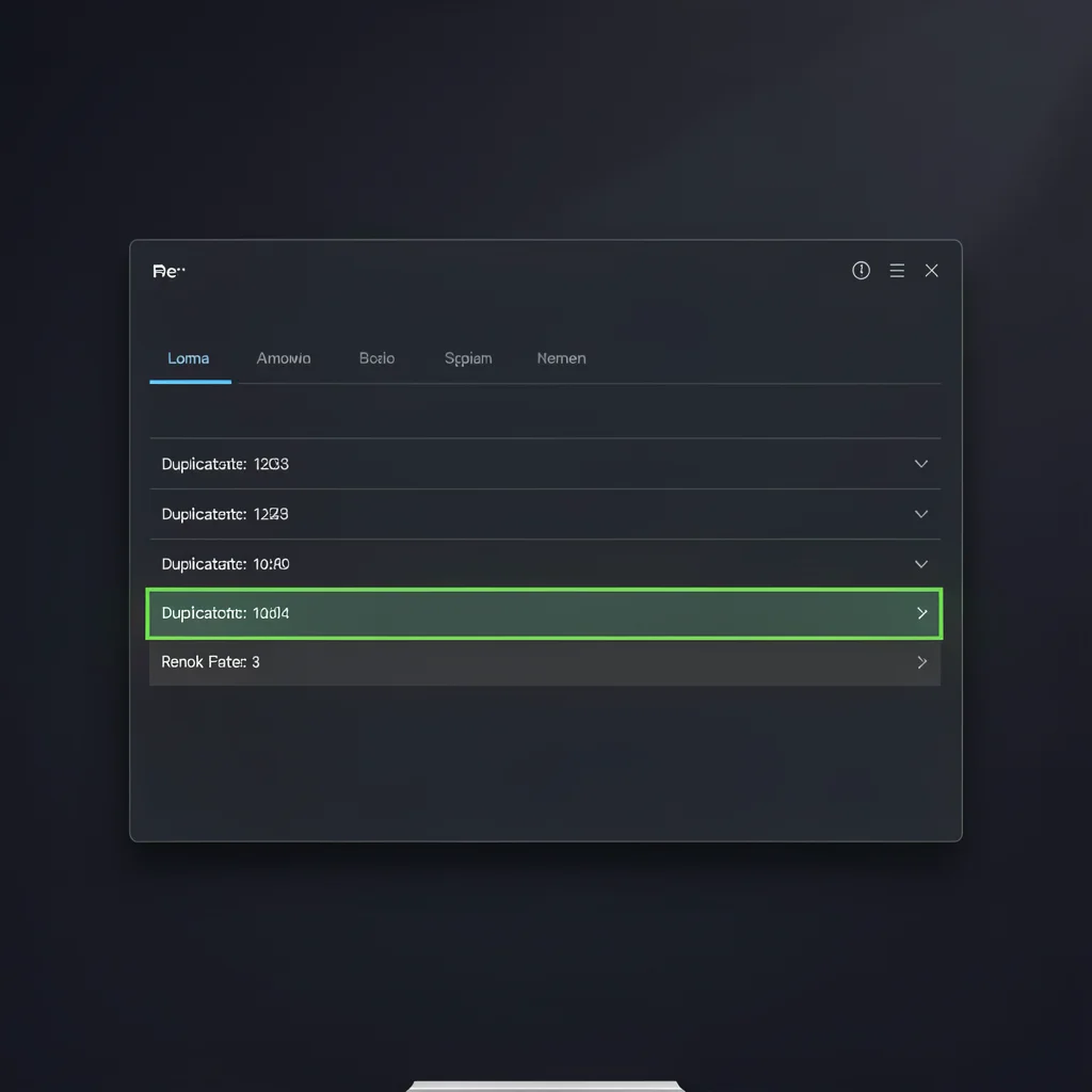 Interface de software mostrando remoção de linhas duplicadas em uma tabela de dados
