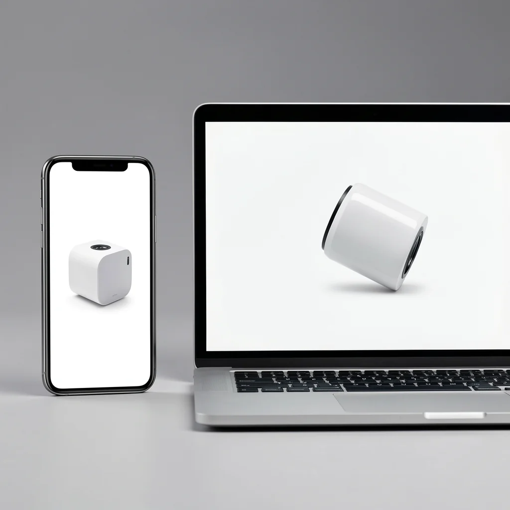 Smartphone e laptop exibindo imagens com fundo transparente prontas para uso em projetos