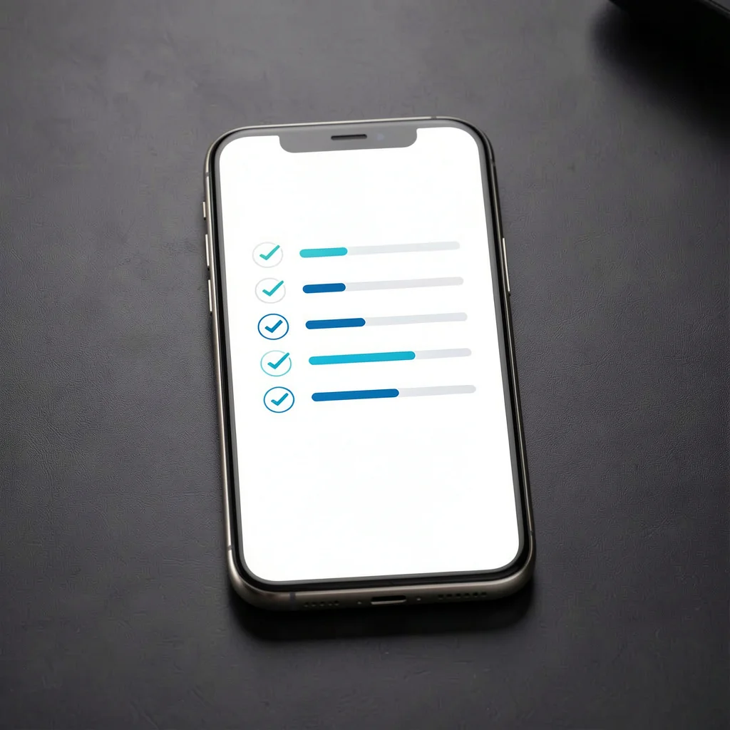 Mockup de smartphone exibindo painel de verificação de elegibilidade para monetização no TikTok