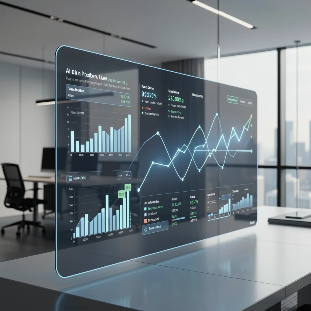 Interface de IA com projeções financeiras