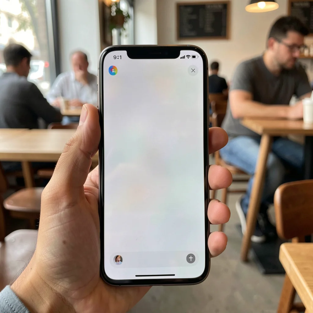 Pessoa segurando smartphone com notificação de aplicativo