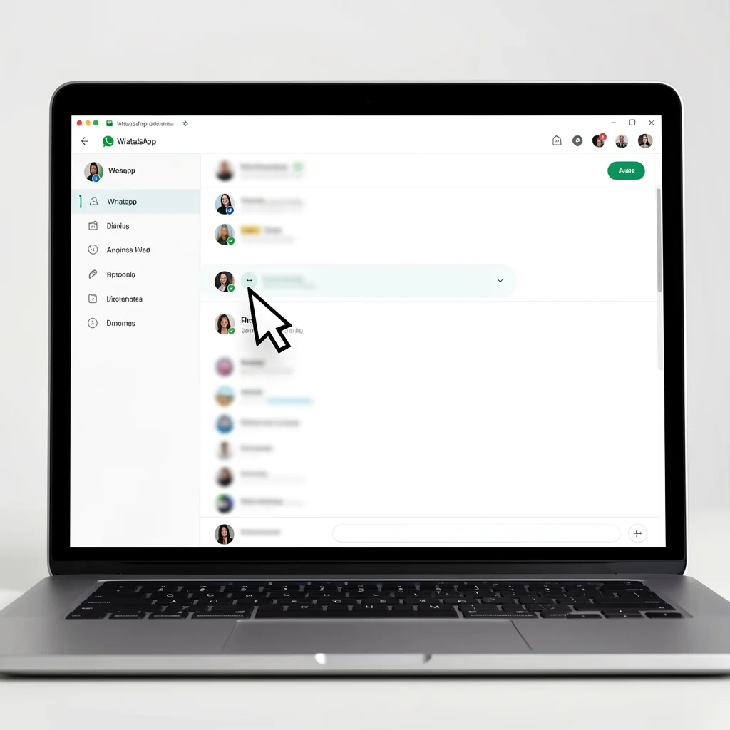 Captura de tela do WhatsApp Web com o cursor sobre a opção de arquivar conversa